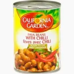 California Garden Fava Beans With Chilli 400g حدائق كليفورنيا فول مدمس مع فلفل حار